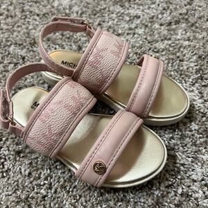 Michael Kors Kids Blush and Gold Sandals